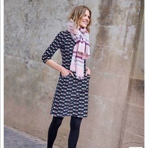 Boden Christina Cord Dress Swan print 2P